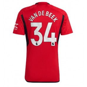 Manchester United Donny van de Beek #34 Domaci Dres 2023-24 Kratak Rukavima